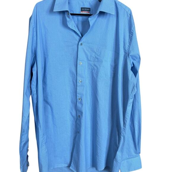 Van Heusen Men’s 17 1/2 X 37/38 TALL fit button-down shirt - Picture 1 of 8